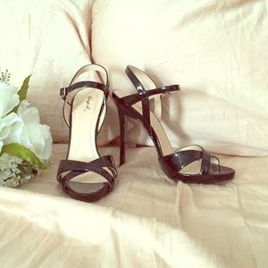 Black strappy heels